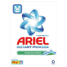 Detergent Manual Pudra Ariel Mountain Spring, 4 Spalari, 450 g