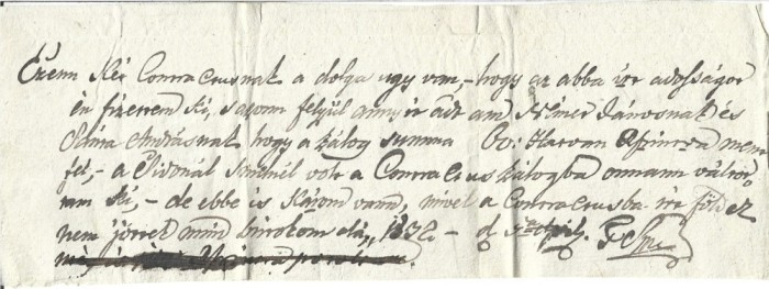 A3784N Cumpărarea unei datorii &icirc;n florini renani contra zălog, limba maghiară, 1832, Transilvania/Magyar nyelvű okirat, 1832