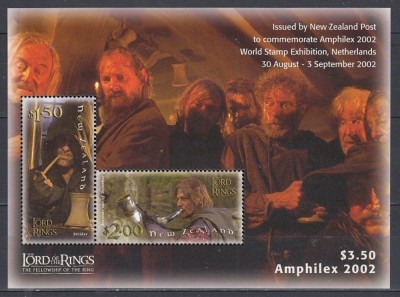 Noua Zeelanda - THE LORD of the RING - AMPHILEX 2002 - MNH foto