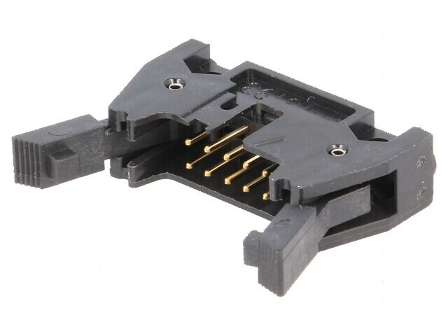 Conector IDC soclu tată 10 PIN drept cu ejector lung THT
