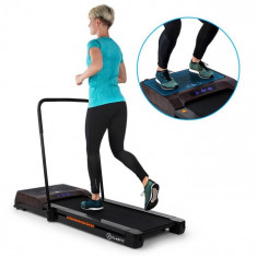 KLARFIT Workspace Fusion, banda de alergare ?i placa de vibra?ii, 1 - 12 km/h, bluetooth, aspect din lemn foto