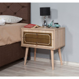 Noptiera Two - Nightstand 9, Stejar Sonoma, 61x40x60 cm