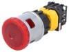 Comutator de siguranță IDEC 30mm, 2 NC + 2 NO, roșu