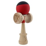 Kendama X Originala, Profesionala, Cyrax, Cupe Mari KING SIZE V3, Rubber Grip, Gaura in Baza, Rulment Metalic, din lemn 18 cm, Ata 62/65 cm, Bicolor N