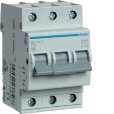 Siguranta automata 10A 3P Curba C 4,5ka Hager MY310