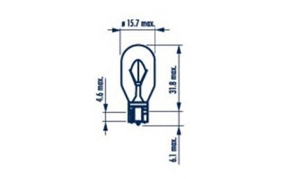 Bec Stop/Marsarier W16w 12V Set 10 Buc Narva 45123 17631 foto
