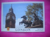 HOPCT 17490 BIG BEN SI STATUIA BOADICEA - LONDRA --ANGLIA -UK --EUROPA -NECIRCULATA