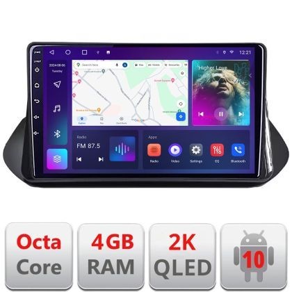 Navigatie Nissan X-trail 2021- QLED 2K Octa core 4+32 DSP 360 Optic FHD internet gps radio carplay android auto kit-x-trail-2021+EDT-E410-2K CarStore