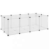 Cumpara ieftin Cusca pentru animale mici transparent 144x74x46,5 cm PP si otel