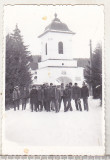 Bnk foto Manastirea Cheia Prahova - turnul clopotnita, Alb-Negru, Romania de la 1950, Cladiri