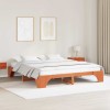 VidaXL Cadru de pat Maro ceruit 180 x 200 cm Lemn masiv de pin 872937