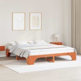 Cumpara ieftin Cadru de pat din lemn masiv de pin, culoare maro ceară, 180 x 200 cm