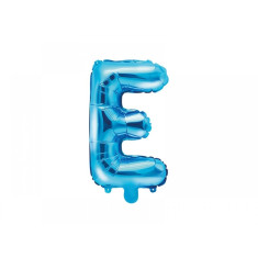 Balon folie metalizata litera E, albastru, 35cm foto