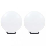 Cumpara ieftin Lampi bol cu LED, 2 buc, sferice, 40 cm, PMMA