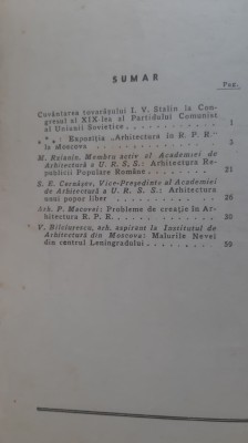 Revista &amp;quot; Arhitectura si urbanism &amp;quot; , nr. 9-10 , anul III , septembrie-octombrie 1952 / perioada comunista sistematizare socialista foto