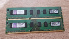 Kit 8GB DDR3 Desktop,Kingston,2x4GB,1333Mhz,PC3-10600,CL9,Doble Sided foto