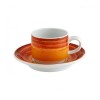 Set 12 Piese Cești Cafea/Espresso cu Farfurioare Vista Alegre Orange Mandarin, 85ml, Porțelan Premium
