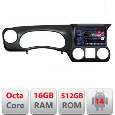 Navigatie Jeep Wrangler 2011-2016 Edotec Kit-WR 8 core QLED 2K 16+512 360 Android Waze USB Navigatie Internet Youtube Radio CarStore Technology foto
