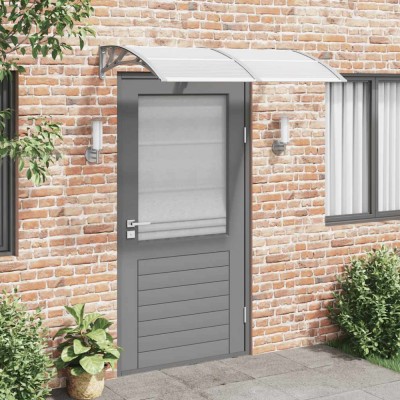 vidaXL Copertină de ușă, gri, 150x75 cm, policarbonat 153579 foto