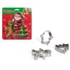 Forme Metalice pentru Biscuiți, Set 3 Bucăți, Crăciun, Multicolor, Dimensiune 10x8 cm, Potrivite pentru Mașina de Spălat Vase, Oem