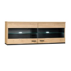 Vitrina suspendabila mdf natur stejar lefkas Siran 121x30x45 cm