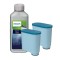Set 2 filtre de apa + Solutie decalcifiere original CA6700 250ml, Wessper AquaClear, filtru compatibil cu masina saeco, echivalent