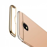Husa Protectie Samsung Galaxy J3 2017 3in1 Luxury Gold MyStyle Carcasa PC Anti-zgarieturi Bumpere Crom