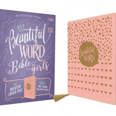 Niv, Beautiful Word Bible for Girls, Updated Edition, Leathersoft, Zippered, Pink, Red Letter, Comfort Print: 600+ Full-Color Illustrated Verses