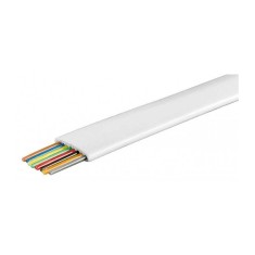 Cablu telefonic plat 8 fire alb CCA Goobay