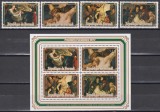 Burundi 1977 - 400 de ani de la nașterea lui Rubens, Serie + Colita PA, MNH, Nestampilat