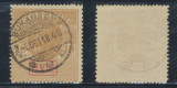 1918 ocupatia germana in Romania timbru 10 bani fiscal-postal MViR rar stampilat