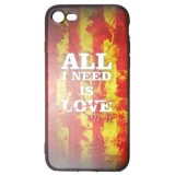Husa apple iphone x multicolor mesaj love, Flippy