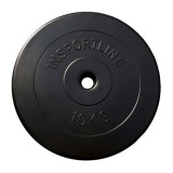 Disc greutate cu ciment inSPORTline 10 kg pentru bara si gantere 30 mm