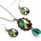 Set bijuterii sticla , pandantiv si cercei 33172