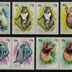 NIUE 1984 - Fauna, Marsupiale din Australia/ serie completa, perechi MNH