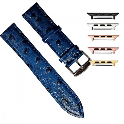 Curea din piele, compatibila cu Apple Watch 9|8|7|6|5|4|3|2|1 Series, 49mm|45mm|44mm|42mm, Blue Spots foto