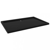Cumpara ieftin Cadita de dus dreptunghiulara din ABS, negru, 80x120 cm