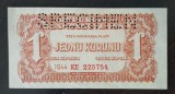 Bancnota Cehoslovacia - 1 Koruna 1944 - Specimen