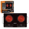 Plita ceramica HALEY, 2 Ochiuri &ndash; 3500W, Geam Cristal Negru, Timer, Control Tactil, Oprire Automata