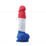 Dildo Clasic Colours Pleasures, Tricolor, 12.5 cm, NS Toys