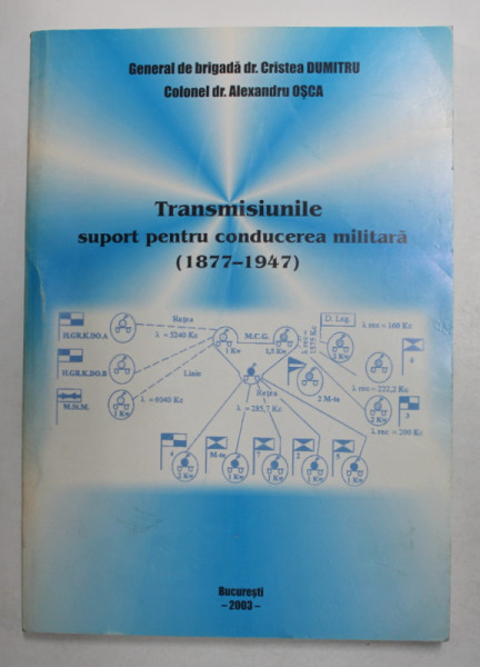 TRANSMISIUNILE SUPORT PENTRU CONDUCEREA MILITARA 1877 - 1947 de CRISTEA DUMITRU si ALEXANDRU OSCA , 2003