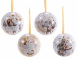 Cumpara ieftin Set 12 globuri brad Craciun metal multicolor Laponia &Oslash; 8,5 cm