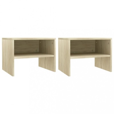 vidaXL Noptiere, 2 buc., stejar sonoma, 40x30x30 cm, lemn prelucrat 800070 foto