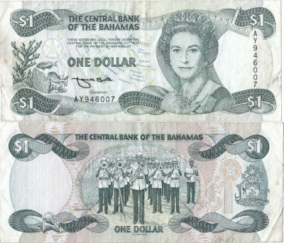 1992 , 1 dollar ( P-51 ) - Bahamas foto