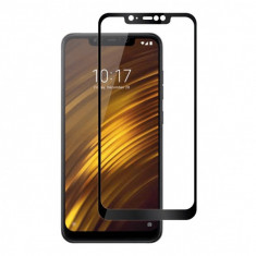 Folie protectie sticla securizata full size pentru Xiaomi Pocophone F1, negru foto