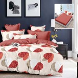 Lenjerie de pat finet 6 piese, cearceaf pat cu elastic, cearceaf pilota 200x230, 2 fete perna 50x70, 2 fete perna 70x70, Extra HF6P241 Relax KipRoom