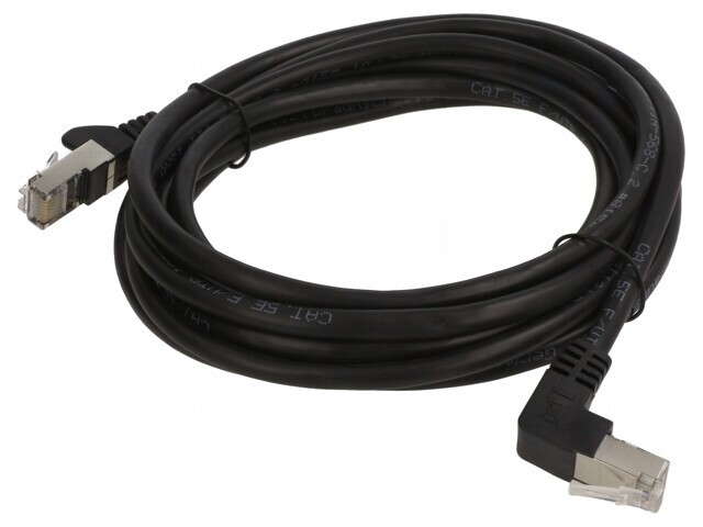 Patch cord F/UTP Cat5e Negru 3m Ecranat
