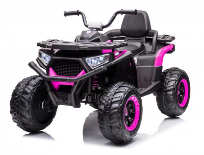 ATV electric 4x4 Kinderauto SuperOffroad 140W 12V, RC, recomandat 3-9 ani, culoare Roz foto