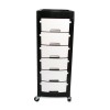 Cărucior pentru coafor, culoare alb/negru Y4(White)