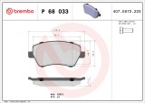 BREMBO P 68 033 PRIME LINE set placute frana,frana disc